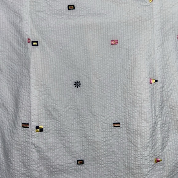 Lilly Pulitzer Strapless‎ Dress Women's 10 Franco Regatta Embroidery Nautical - Picture 7 of 8